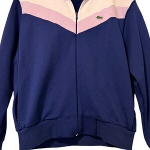Lacoste Women’s Track Jacket‎ 38 XL Colorblock Full Zip Croc Logo Athletic